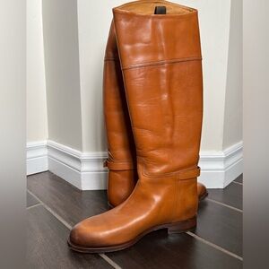 Ralph Lauren Purple Label Tan Calfskin Leather Riding Boots